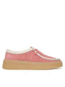 Clarks Półbuty Torview W 26186675 Różowy. Czerwone półbuty Clarks, bez wzorów, ze skóry, bez obcasa, na płaskiej podeszwie, bez zapięcia. Za 475,99 zł.