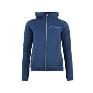 Kurtka damska Peak Mountain Polarshel Acampowz. Niebieskie kurtki Peak Mountain, bez wzorów, bez kaptura. W wyprzedaży za 225,00 zł.