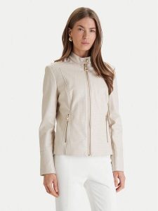 Guess Kurtka z imitacji skóry W6RL52 WL850 Écru Regular Fit. Kurtki Guess, xl, z aplikacjami, ze skóry, bez kaptura. Za 589,99 zł.