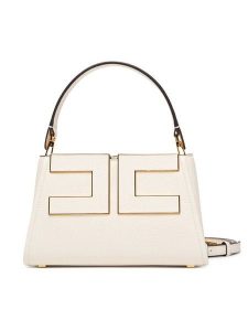 Elisabetta Franchi Torebka BS-07A-66E2-V360 Kremowy. Białe kuferki Elisabetta Franchi, bez wzorów, ze skóry, bez dodatków. Za 1 539,00 zł.