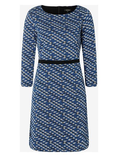 More & More Sukienka w kolorze granatowym rozmiar: 42. Niebieskie sukienki More & More, bez wzorów, bez kołnierzyka, bez ramiączek, midi. Za 109,52 zł.