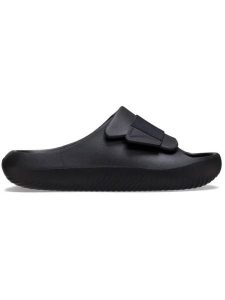 Crocs Klapki "Mellow Luxe Recovery" w kolorze czarnym rozmiar: 41/42. Czarne klapki Crocs, bez wzorów, z otwartym noskiem, bez obcasa. Za 195,99 zł.