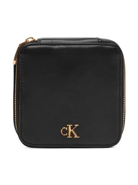 Calvin Klein Portfel Ck Jewelry Box LV04F3705G Czarny. Czarne portfele Calvin Klein, bez wzorów, ze skóry. Za 224,99 zł.