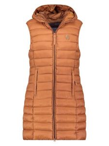 ANAPURNA Kamizelka pikowana "Vakitalana Long" w kolorze karmelowym rozmiar: L. Brązowe kamizelki ANAPURNA, l, bez wzorów, bez kołnierzyka, bez ramiączek, bez kaptura. Za 130,99 zł.