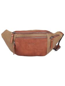 SPARWELL Skórzana saszetka w kolorze beżowo-jasnobrązowym - 32 x 14 x 7 cm rozmiar: onesize. Brązowe nerki i saszetki SPARWELL, bez wzorów, z materiału. Za 175,67 zł.