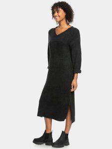 Roxy Sukienka dzianinowa Winter Escape Ktdr ERJKD03449 Szary Regular Fit. Szare kombinezony Roxy, xl, bez wzorów, z dzianiny, bez kołnierzyka, bez ramiączek. Za 219,99 zł.