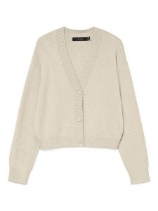 Vero Moda Kardigan w kolorze beżowym rozmiar: XL. Brązowe swetry oversize Vero Moda, xl, bez wzorów, bez ramiączek. Za 140,53 zł.