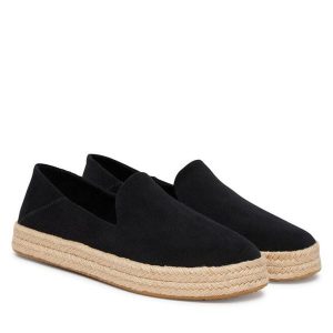 Espadryle Toms. Czarne espadryle Toms, bez wzorów, bez obcasa. Za 349,99 zł.
