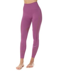 Legginsy damskie treningowe z długą nogawką Brubeck GYM. Fioletowe legginsy Brubeck, bez wzorów, z dzianiny, z podwyższonym stanem, długie. Za 146,99 zł.