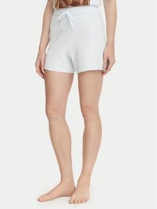 Guess Szorty materiałowe O6BD01 Z1148 Niebieski jasny Regular Fit. Niebieskie szorty Guess, z aplikacjami, z materiału. Za 194,99 zł.