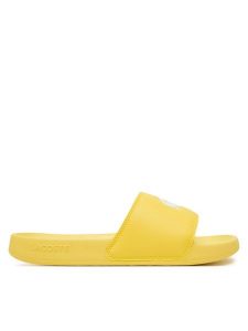 Lacoste Klapki Serve 0.0 7-49CFA0042 Żółty. Żółte klapki Lacoste, bez wzorów, ze skóry, bez obcasa. Za 119,99 zł.