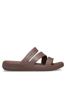 Crocs Klapki Getaway Strappy 209587 Brązowy. Brązowe klapki Crocs, bez wzorów, z tworzywa sztucznego, bez obcasa. Za 159,99 zł.