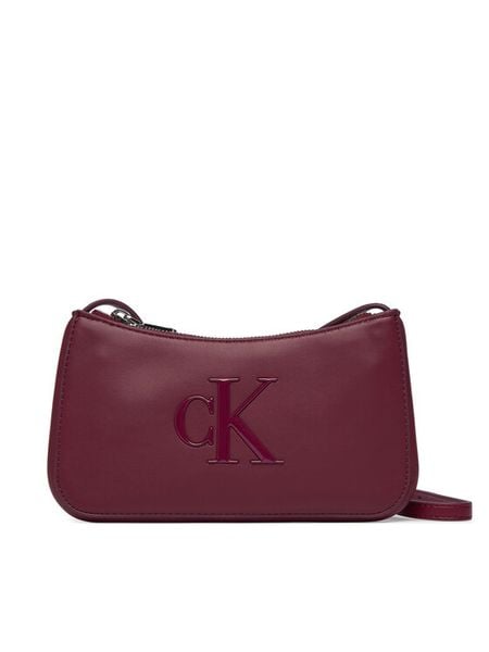Calvin Klein Torebka Bold Ck Mini Bag LV04F1125G Bordowy. Czerwone torebki klasyczne Calvin Klein, bez wzorów, ze skóry, bez dodatków. Za 289,99 zł.
