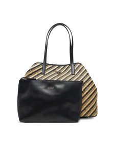Guess Torebka HWWS93 18290 Beżowy. Brązowe shopper bag Guess, z aplikacjami, z materiału, bez dodatków. Za 399,99 zł.