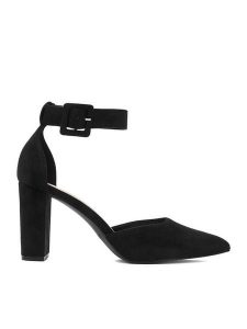 JENNY Czółenka CEO-LH230312-5 Czarny. Czarne czółenka Jenny, bez wzorów, z materiału, bez obcasa, bez zapięcia. Za 129,99 zł.