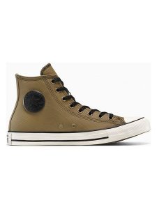 Converse Skórzane sneakersy "Chuck Taylor All Star Hi" w kolorze khaki rozmiar: 40. Brązowe trampki Converse, bez wzorów, za kostkę, bez zapięcia. Za 219,95 zł.