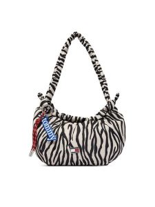 Tommy Jeans Torebka Tjw Icon Charms Zebra Shlder Bag AW0AW18882 Biały. Białe torebki klasyczne Tommy Jeans, bez wzorów, z jeansu, bez dodatków. Za 369,99 zł.