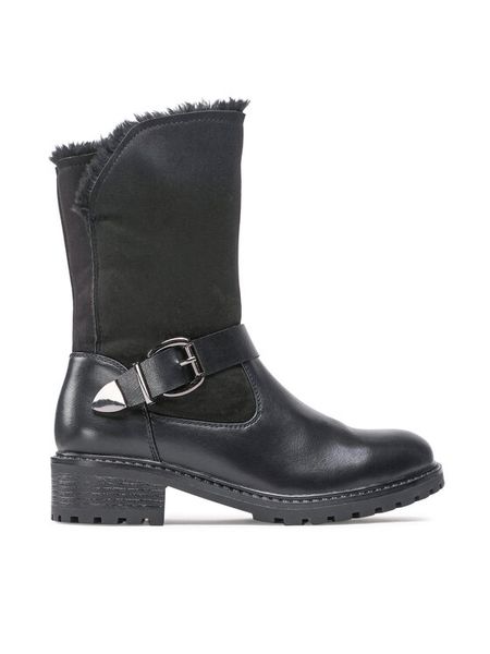 Clara Barson Botki WSX158-01 Czarny. Czarne botki Clara Barson, bez wzorów, z materiału, bez obcasa, na płaskiej podeszwie, bez zapięcia. Za 169,99 zł.