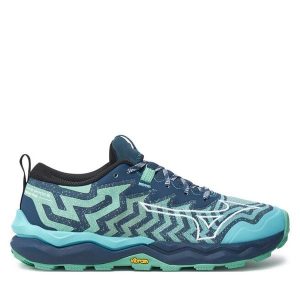 Buty do biegania Mizuno. Zielone buty sportowe Mizuno, bez wzorów, bez zapięcia, do biegania, mizuno wave. Za 429,99 zł.