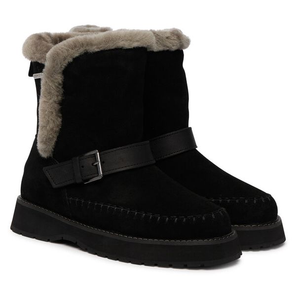 Śniegowce EMU Australia. Czarne buty zimowe EMU Australia, bez obcasa, bez zapięcia. Za 864,99 zł.