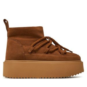 Śniegowce Inuikii. Brązowe buty zimowe Inuikii, bez obcasa, bez zapięcia. Za 969,99 zł.