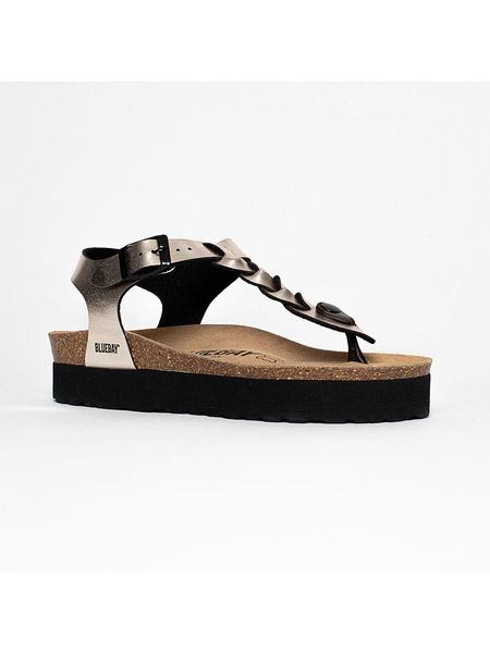 Bluebay Sandały "Cucuta" w kolorze złotym rozmiar: 37. Żółte sandały Bluebay, bez wzorów, z otwartym noskiem, bez obcasa, bez zapięcia. Za 122,96 zł.