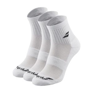 Skarpety Babolat Quarter 3. Białe skarpetki BABOLAT, bez wzorów. Za 62,99 zł.