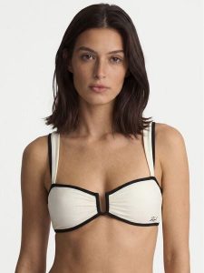 KARL LAGERFELD Góra od bikini B2W46022 Beżowy jasny. Brązowe bikini KARL LAGERFELD, bez wzorów, z syntetyku. Za 339,99 zł.