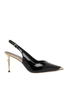 Eva Minge Szpilki EO-LILLY-LT2131-1-1 Czarny. Czarne szpilki Eva Minge, bez wzorów, ze skóry, bez obcasa. Za 449,99 zł.