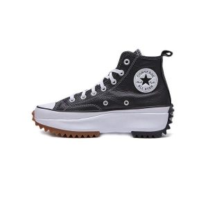 Buty sportowe Converse Run Star Hike Platform Foundational Leather. Białe trampki Converse, bez wzorów, ze skóry, bez zapięcia. W wyprzedaży za 429,55 zł.