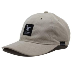 Czapka bejsbolowa - Sztruks - Recykling (Beżowy). Brązowe czapki SURF MONKEY, bez wzorów, z materiału. Za 135,96 zł.