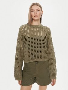 JDY Sweter Ronda 15317229 Zielony Regular Fit. Zielone swetry klasyczne JDY, xl, z syntetyku, bez kołnierzyka. Za 99,99 zł.