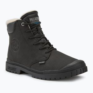 Buty Palladium SP20 Cuff Leather Waterproof WL black. Czarne buty trekkingowe Palladium, bez zapięcia. Za 539,99 zł.