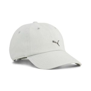 Czapka typu dad WARDROBE ESS Metal PUMA. Zielone czapki Puma, bez wzorów, z bawełny, retro. Za 109,00 zł.