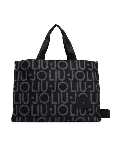 Liu Jo Torebka 2F6037 T2742 Czarny. Czarne shopper bag Liu Jo, bez wzorów, z materiału, bez dodatków. Za 469,99 zł.