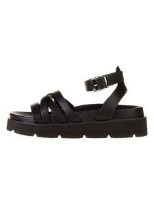 Pepe Jeans FOOTWEAR Sandały w kolorze czarnym rozmiar: 39. Czarne sandały Pepe Jeans FOOTWEAR, bez wzorów, z jeansu, z otwartym noskiem, bez obcasa, bez zapięcia. Za 114,17 zł.