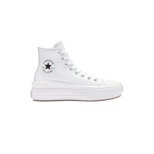 Buty Converse Chuck Taylor All Star Move Platform Białe. Białe trampki Converse, bez wzorów, ze skóry, przed kolano, bez zapięcia. Za 402,70 zł.