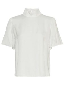 MOSS COPENHAGEN Bluzka "Minara Maluca" w kolorze białym rozmiar: XS. Białe bluzki Moss Copenhagen, xs, bez wzorów, bez kołnierzyka, bez ramiączek. Za 87,81 zł.