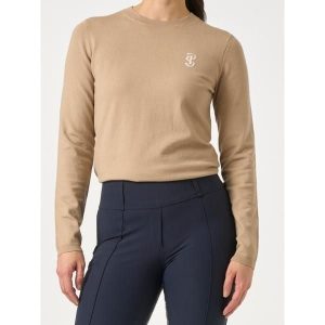 Damski sweter z okrągłym dekoltem PS of Sweden. Brązowe swetry klasyczne PS OF SWEDEN, na zimę, z dzianiny, bez kołnierzyka. Za 579,00 zł.