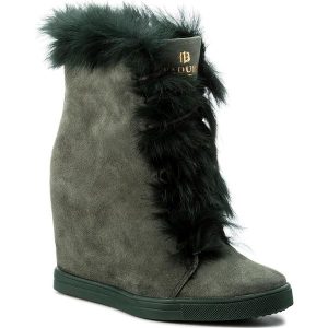Botki BADURA - 8154-69-L C.Zielony 1216. Botki marki Badura. W wyprzedaży za 349,00 zł.