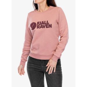 Bluza damska Fjallraven Logo Sweater. Czerwone bluzy Fjällräven, l, bez wzorów, z bawełny, bez kaptura. Za 387,99 zł.