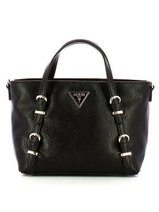 Guess Torebka w kolorze czarnym - 21 x 17 x 10 cm rozmiar: onesize. Czarne torebki klasyczne Guess, z aplikacjami, z materiału, przez ramię, bez dodatków. Za 505,13 zł.