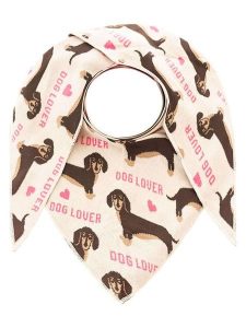 Zwillingsherz Chusta trójkątna "Dog Lover" w kolorze kremowym - 200 x 130 rozmiar: onesize. Brązowe apaszki i chusty Zwillingsherz, bez wzorów, z bawełny. Za 126,99 zł.