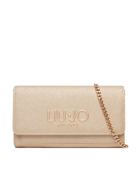 Liu Jo Portfel AA6191 ES029 Złoty. Żółte portfele Liu Jo, bez wzorów, ze skóry. Za 379,99 zł.