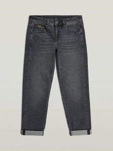 G-Star Dżinsy - Boyfriend fit - w kolorze antracytowym rozmiar: W27/L32. Czarne jeansy G-Star, z aplikacjami, ze skóry. Za 288,18 zł.