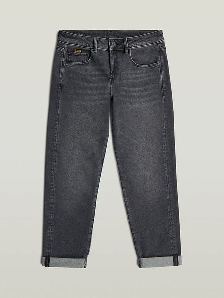 G-Star Dżinsy - Boyfriend fit - w kolorze antracytowym rozmiar: W26/L32. Czarne jeansy G-Star, z aplikacjami, ze skóry. Za 196,70 zł.
