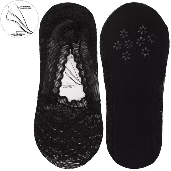 Czarne Koronkowe Damskie Baleriny Moraj 3 Pary. Czarne sukienki Moraj, do pracy, s, w ażurowe wzory, z koronki, biznesowe, bez kołnierzyka, bez ramiączek. Za 29,99 zł.