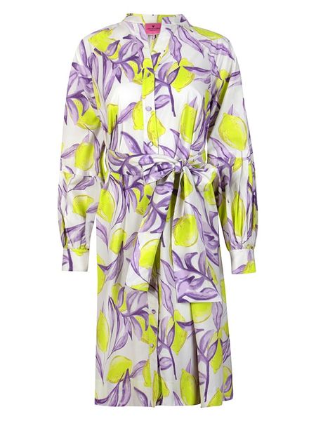 LIEBLINGSSTÜCK Sukienka w kolorze biało-żółtym rozmiar: 36. Białe sukienki LIEBLINGSSTÜCK, na co dzień, bez wzorów, z bawełny, bez kołnierzyka, bez ramiączek, midi, proste. Za 262,29 zł.