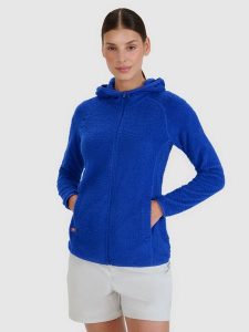 4F Bluza trekkingowa Primaloft Active damska - niebieska XL. Niebieskie bluzy 4f, l, bez wzorów, z materiału, z kapturem. W wyprzedaży za 139,99 zł.