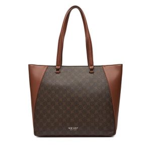 Torebka Nine West. Brązowe shopper bag Nine West, bez wzorów, bez dodatków. Za 349,99 zł.